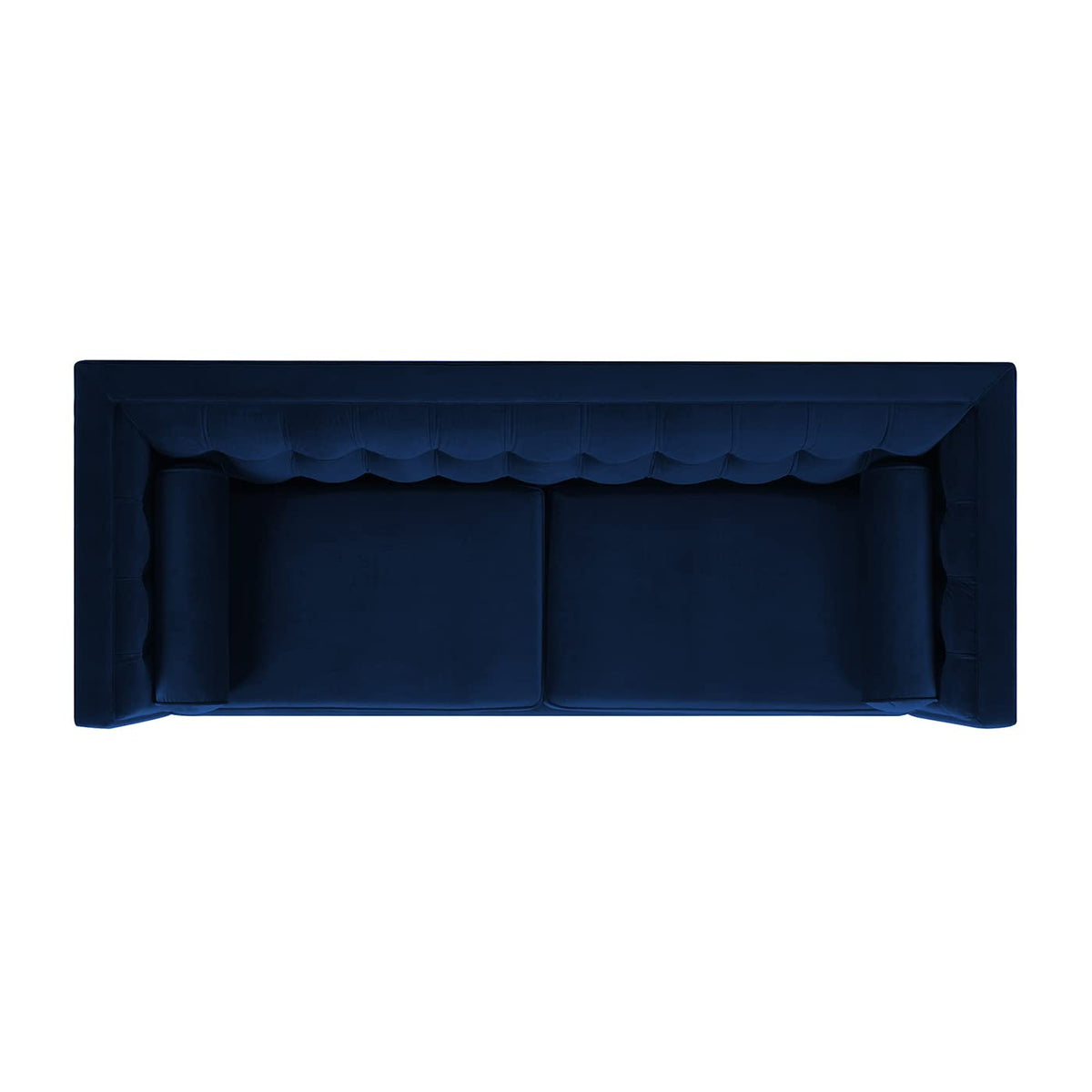 84" Navy Blue Velvet Tufted Sofa I394488
