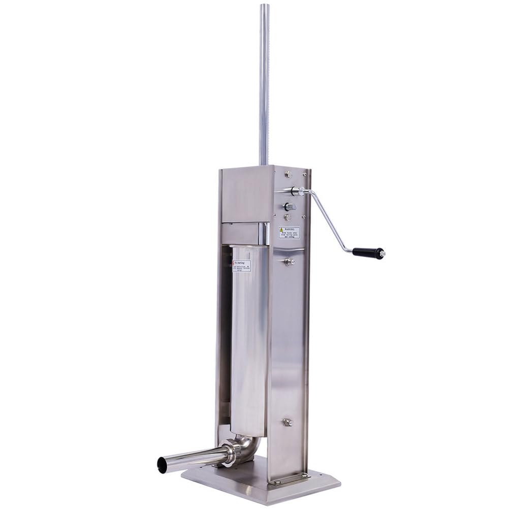 7L Stainless Steel Vertical Sausage Stuffer with 4 Stuffing Tubes R299813