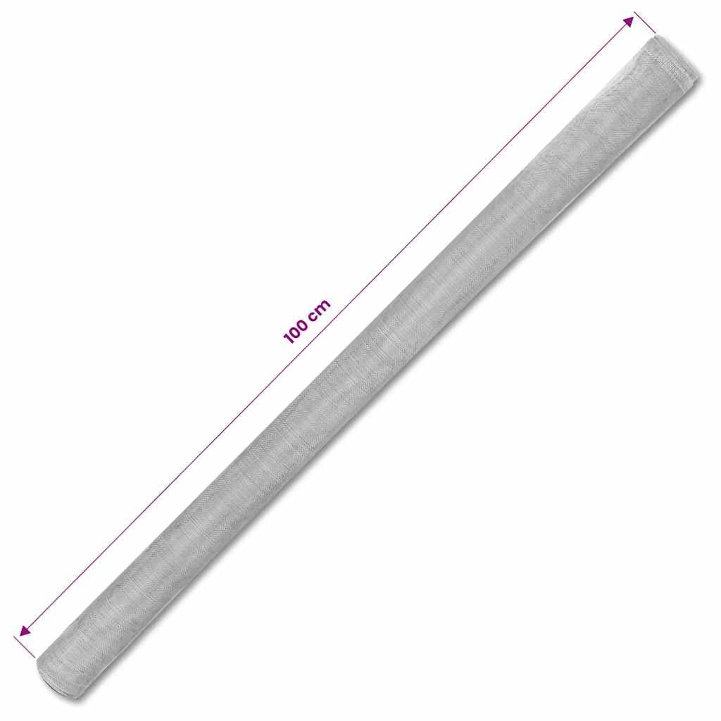 Aluminum Mesh Screen 39.4x196.9 Inch Silver O164186