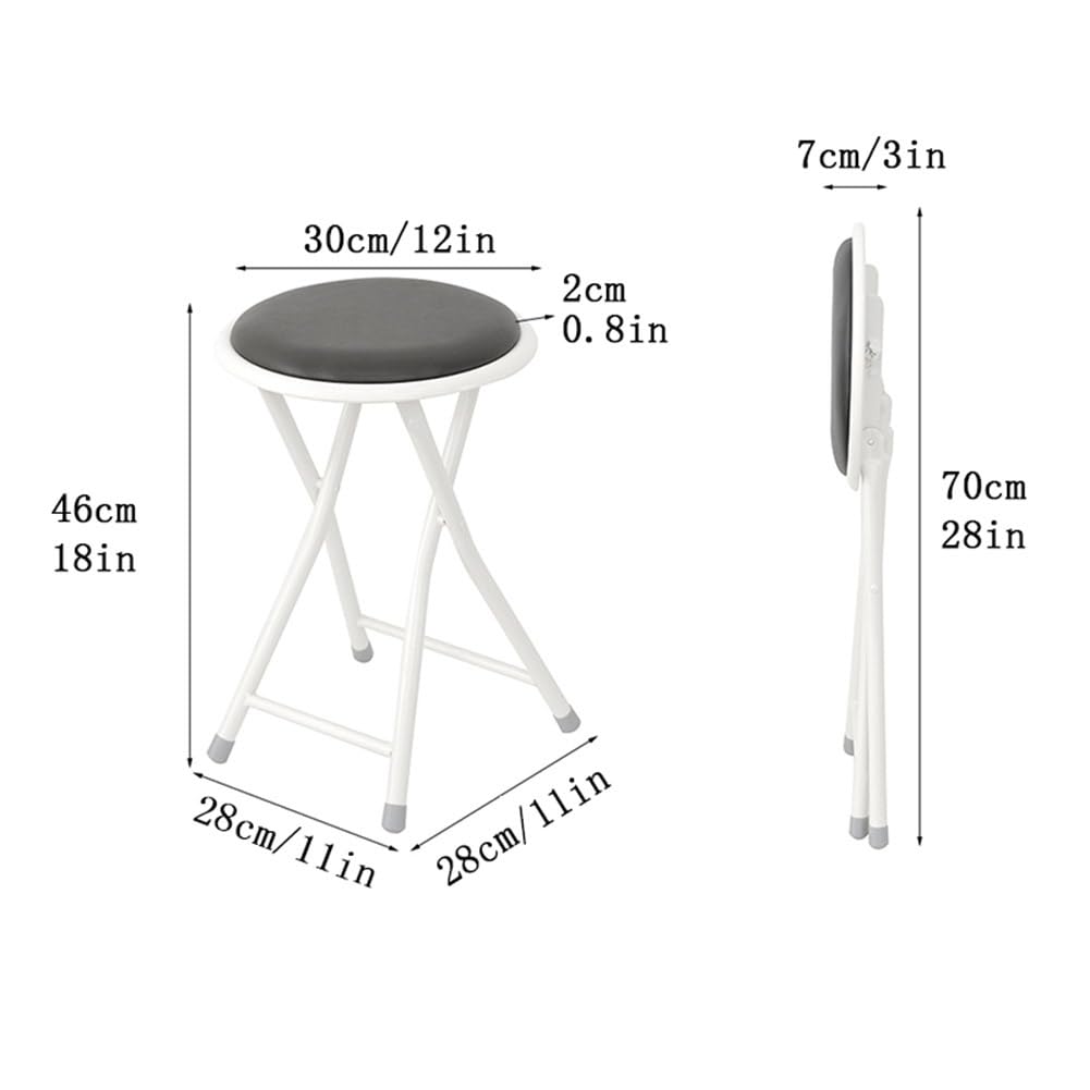 Black 18in Portable Folding Stool T650828