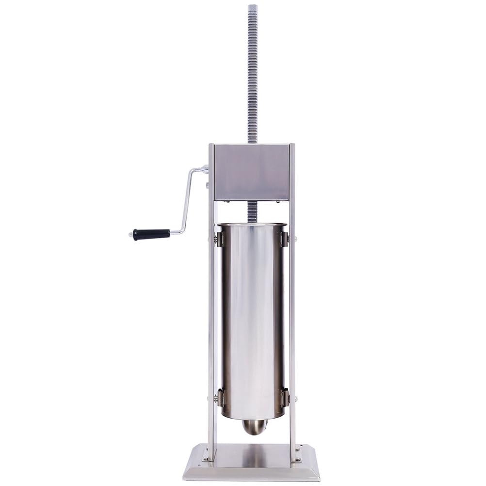 7L Stainless Steel Vertical Sausage Stuffer with 4 Stuffing Tubes R299813