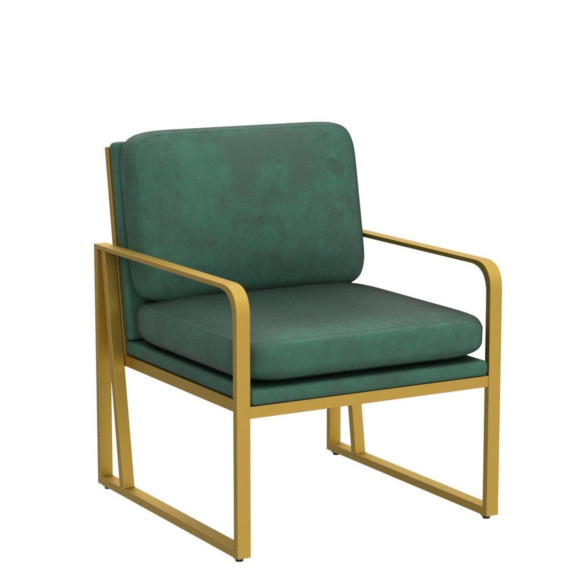 Velvet Accent Chair Set of 2 Green E6550