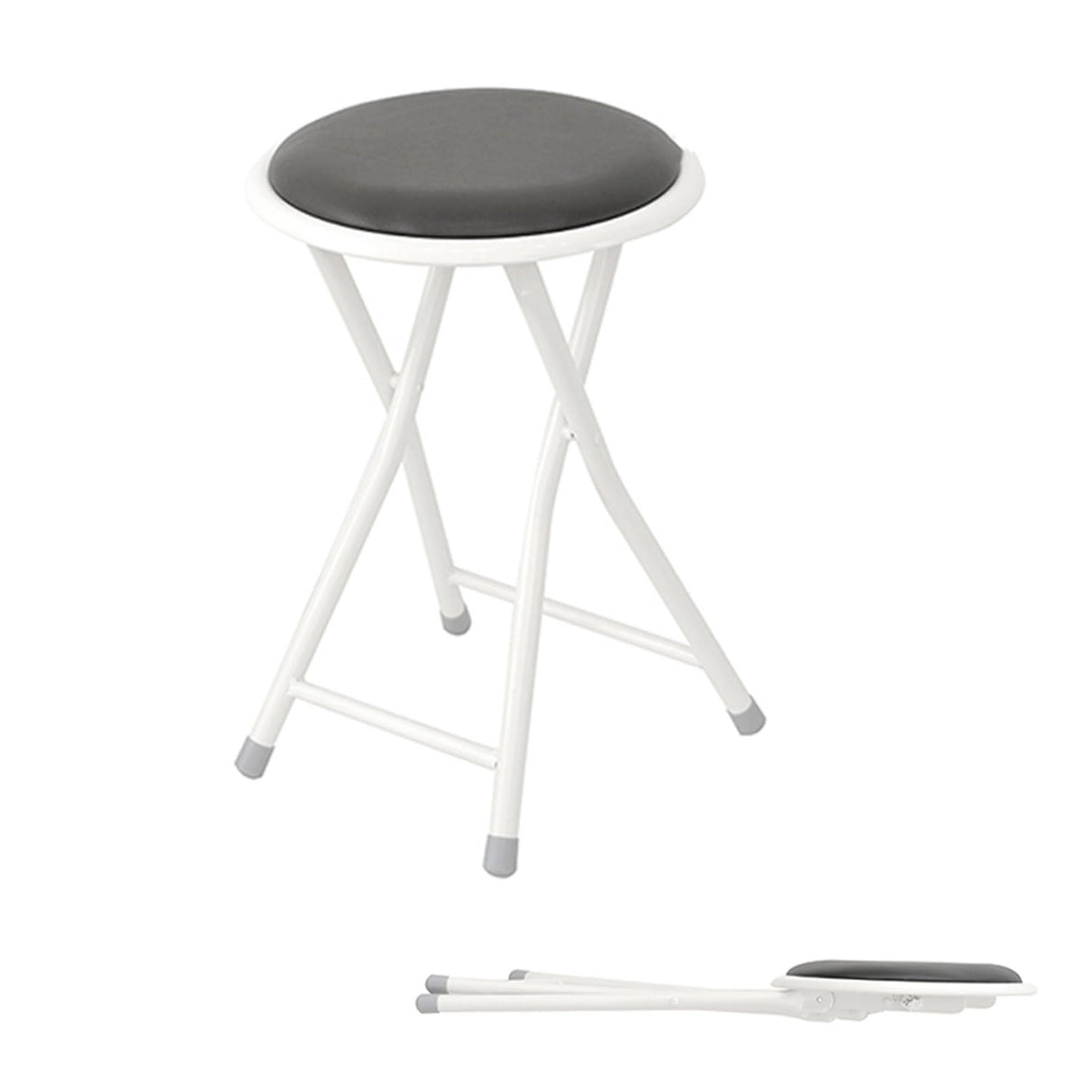 Black 18in Portable Folding Stool T650828