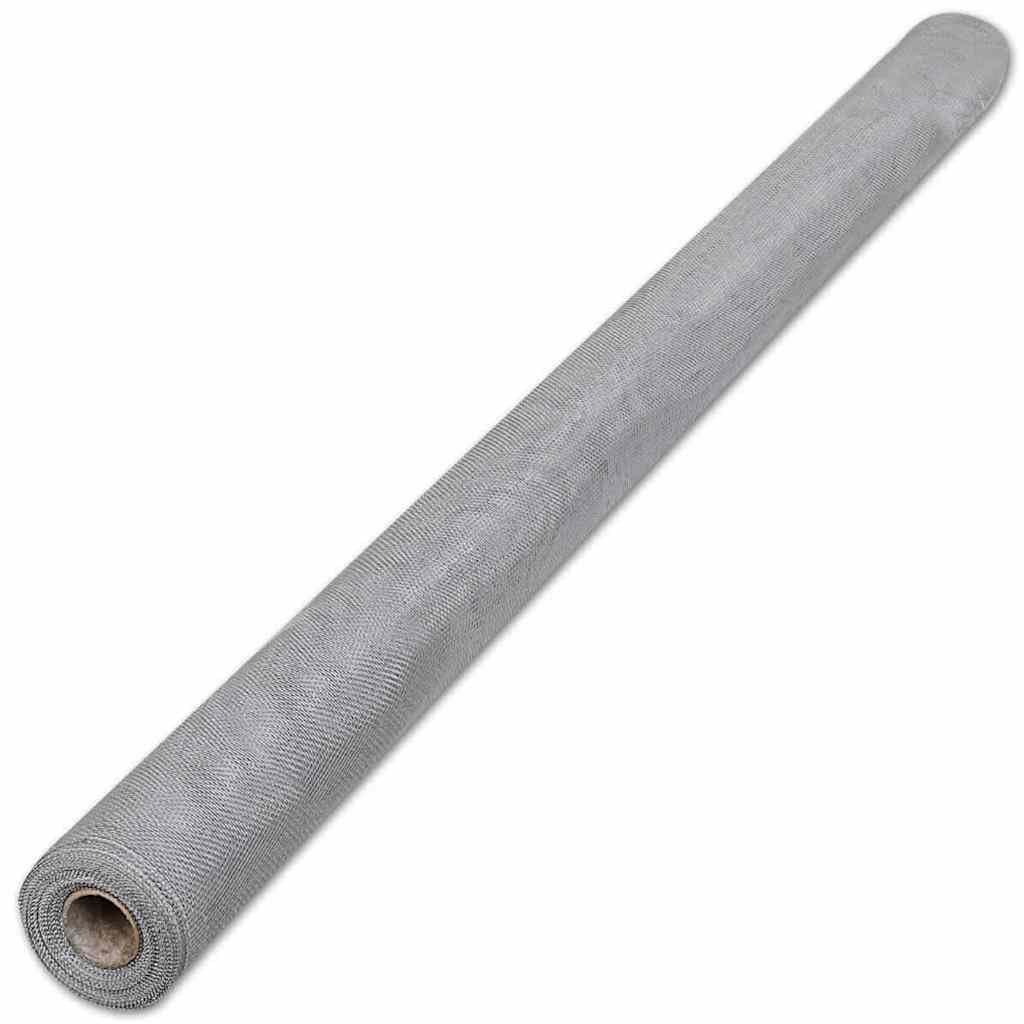 Aluminum Mesh Screen 39.4x196.9 Inch Silver O164186