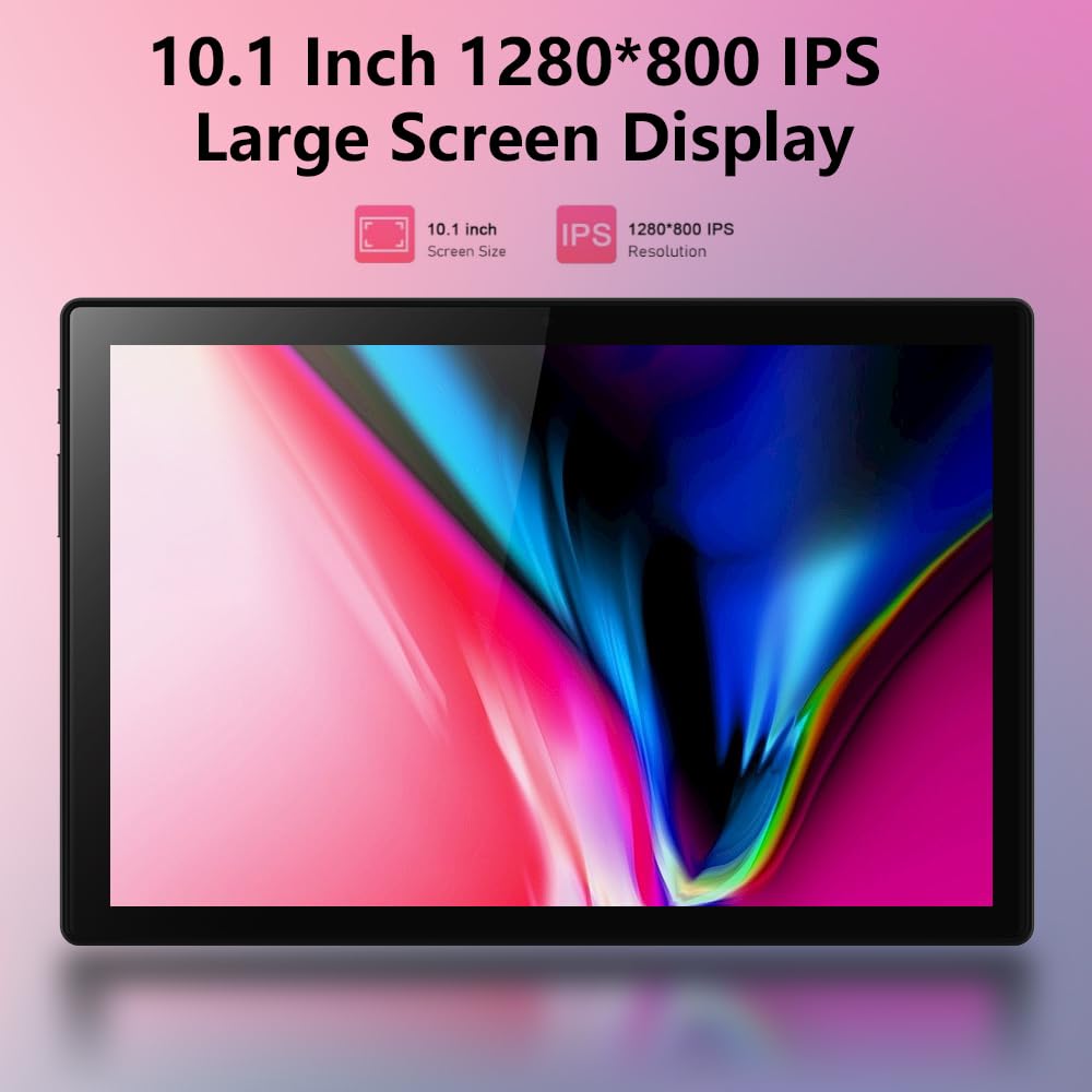 10.1 Inch Android 13 Tablet with SIM Card Slot, 12GB+512GB, Pink H877