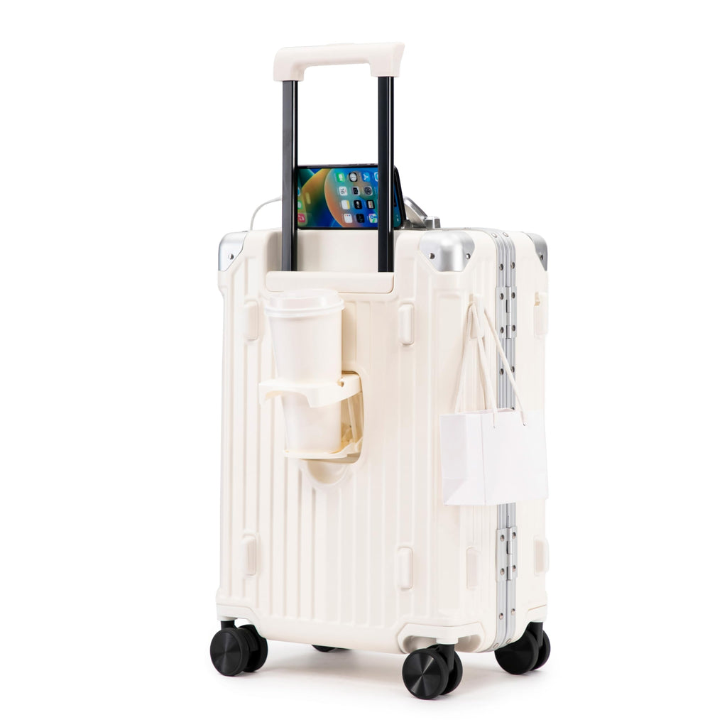 20 In Aluminum Frame ABS Hard Shell Carry On Luggage J1524