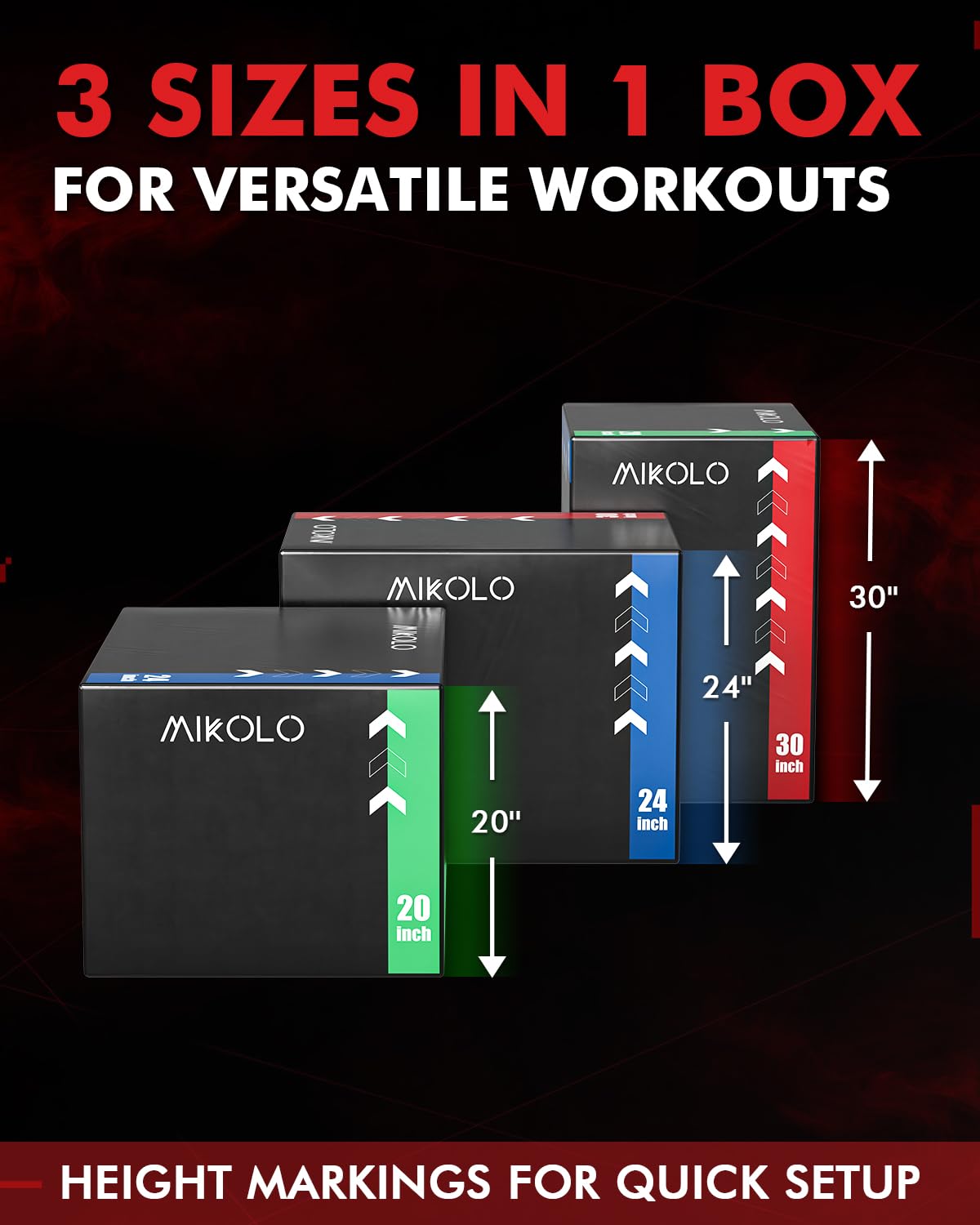 3-in-1 Foam Plyometric Box with Wood Core S360