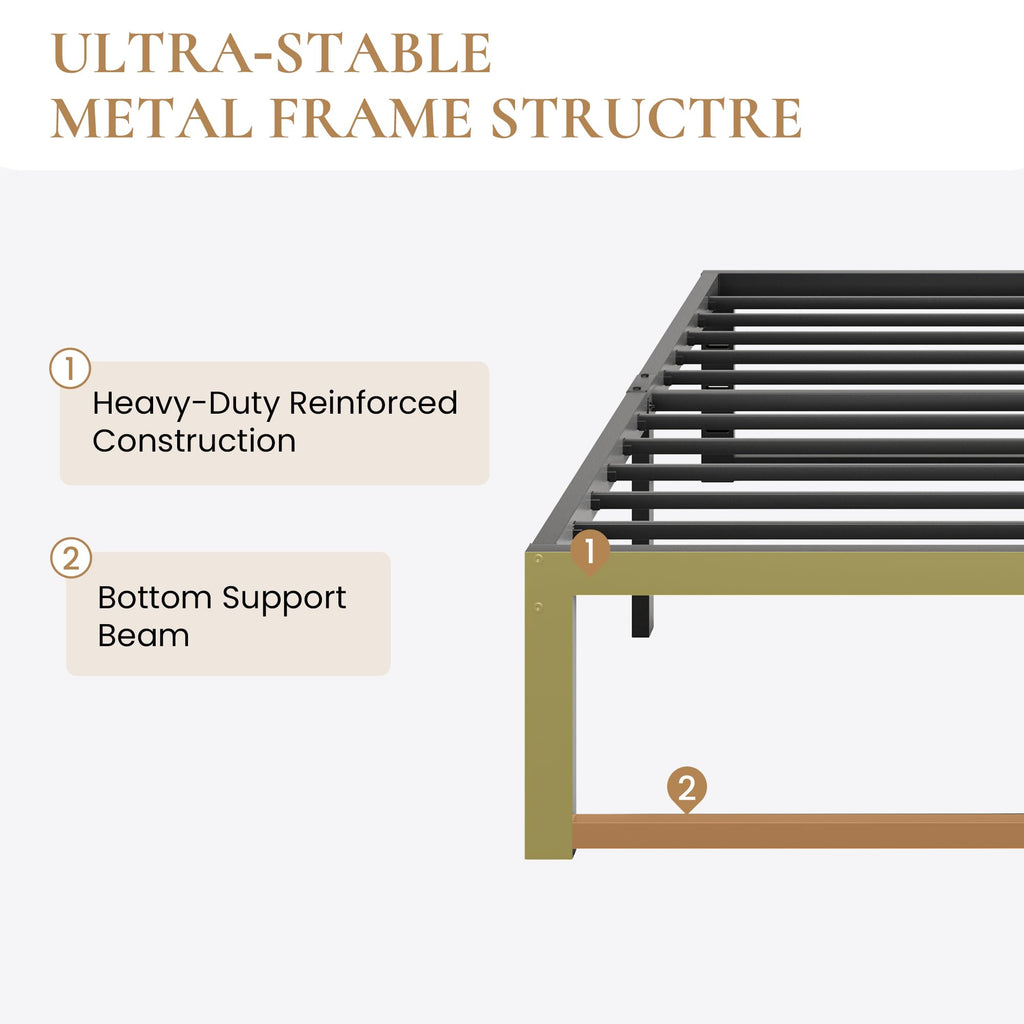 14 Inch Heavy Duty Twin Metal Bed Frame A2133