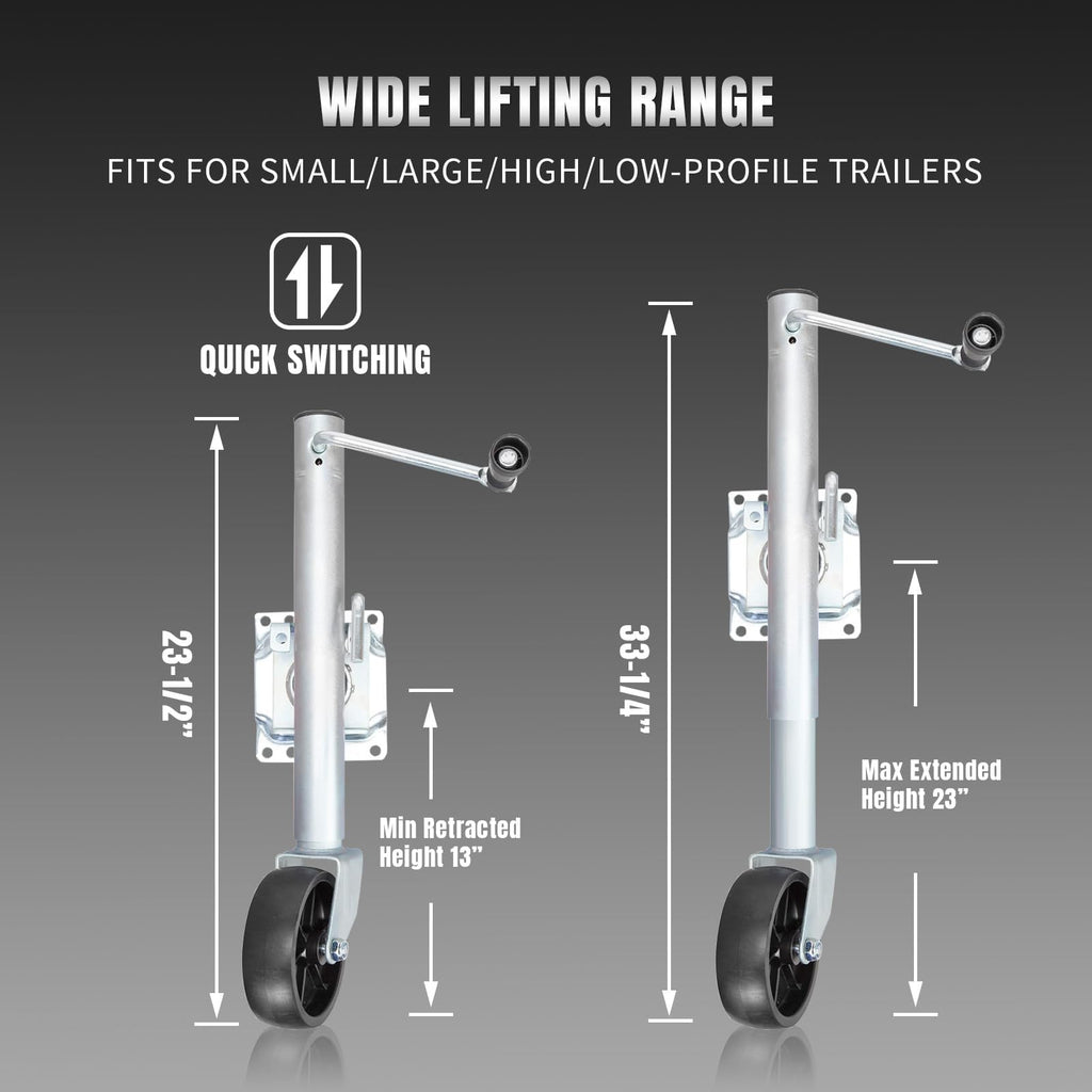 1000 lbs Trailer Jack with Wheel T62220