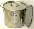 60 Quart Stainless Steel Stock Pot with Rack & Lid L9086