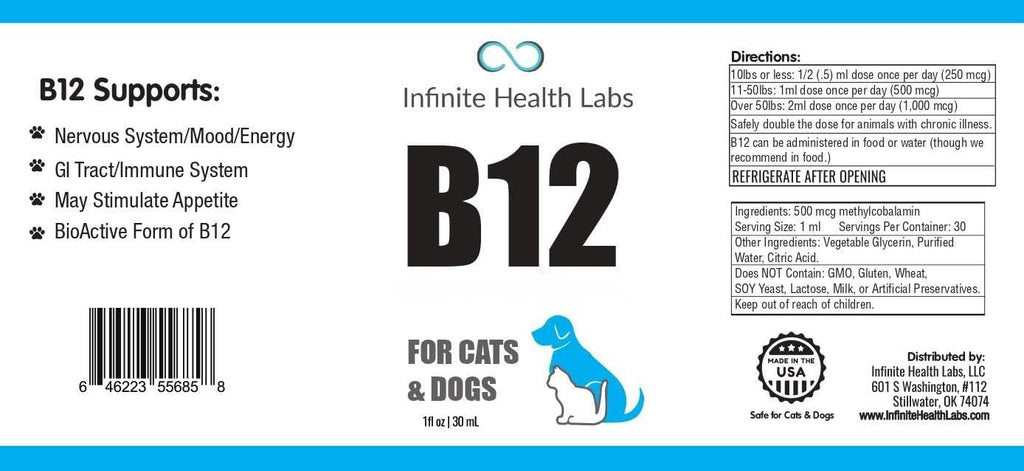 Vitamin B12 for Dogs & Cats, Methylcobalamin, 1 oz N5793
