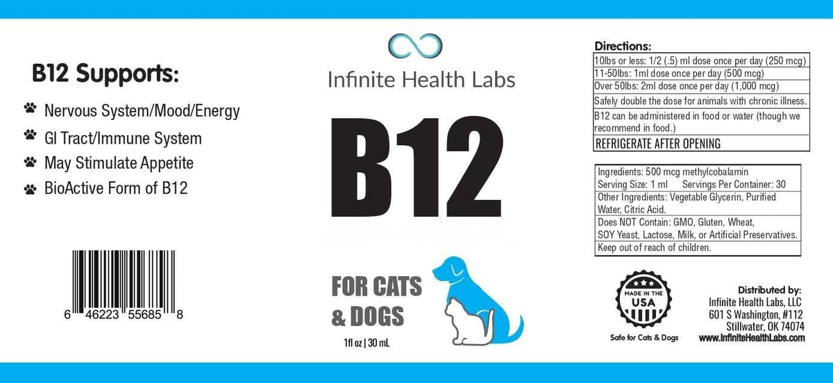 Vitamin B12 for Dogs & Cats, Methylcobalamin, 1 oz N5793