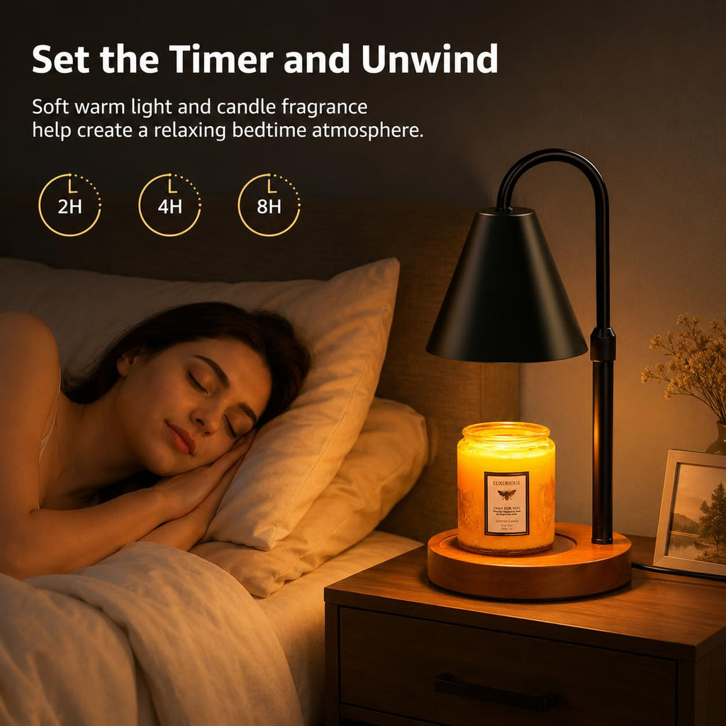 Flameless Candle Warmer Lamp with Timer and Dimmer D34951