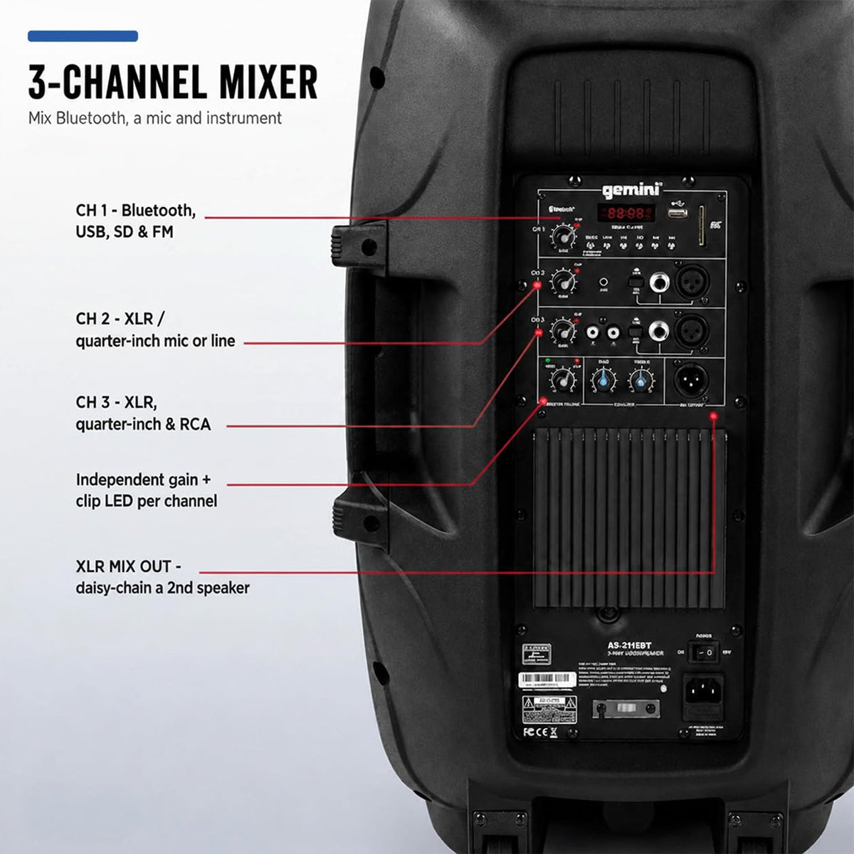 2000W 15 Inch Bluetooth PA Speaker B618941