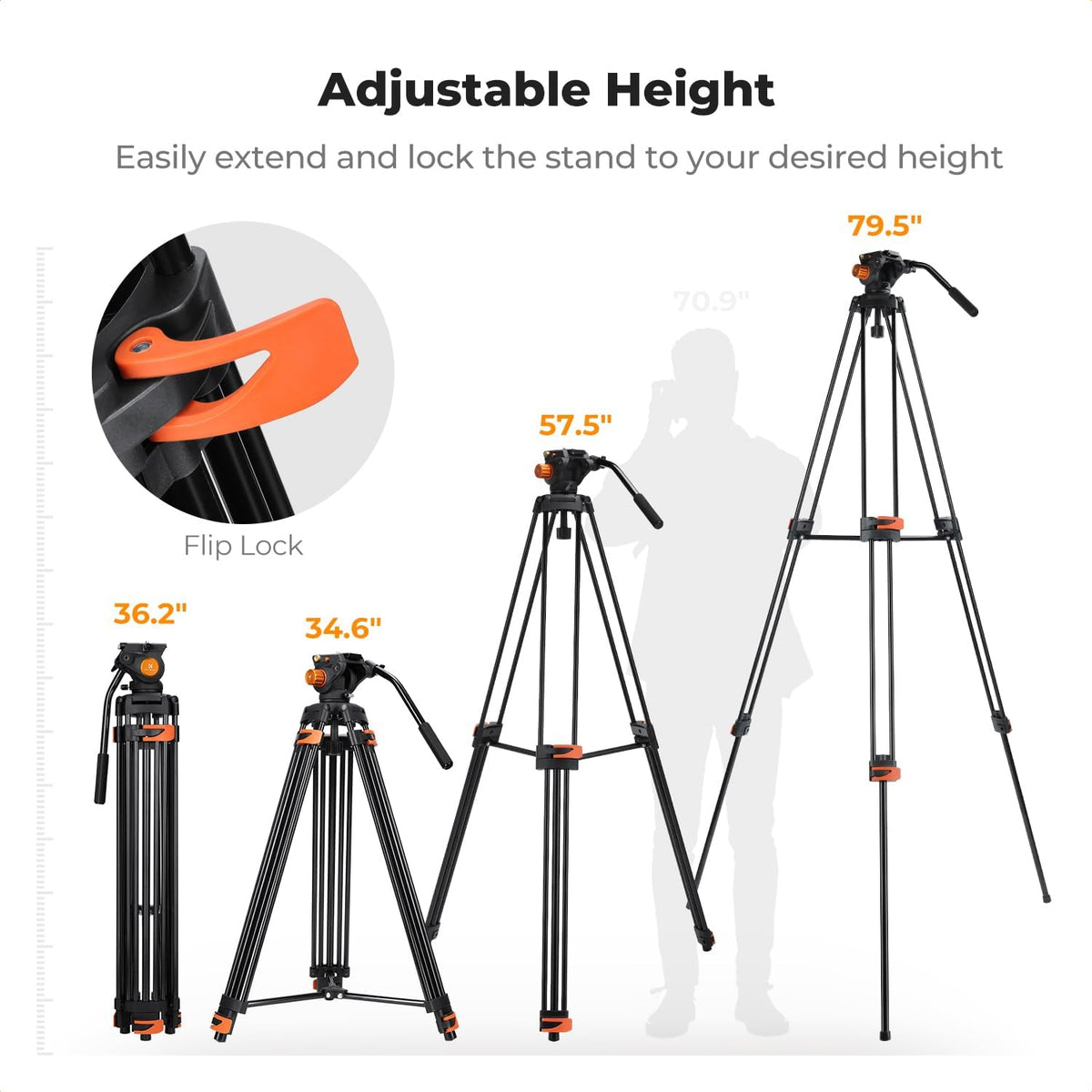 80" Video Tripod with Fluid Head N6820