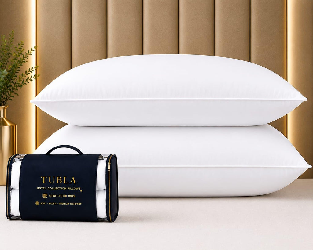 King Size White Microfiber Bed Pillows Set of 2 C7717