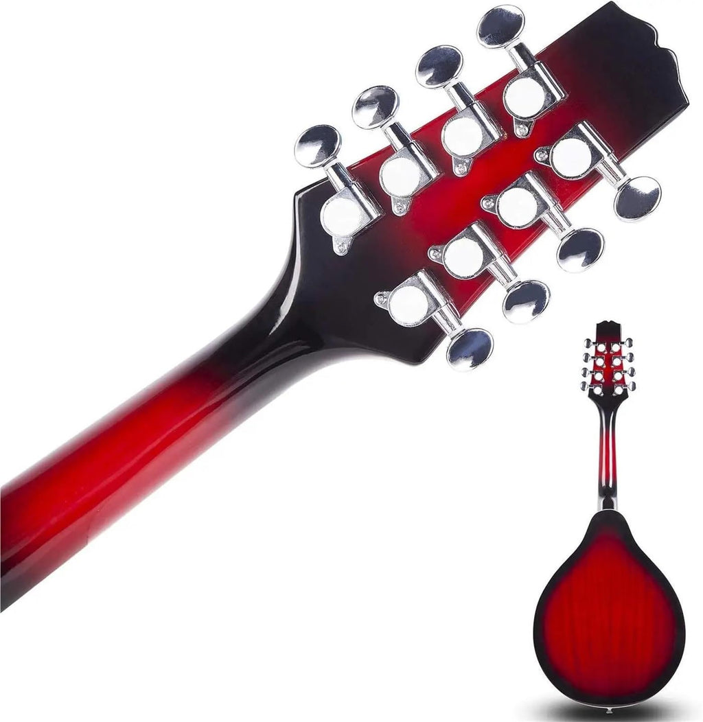 Red Sunburst Mahogany Wood A Style Acoustic Electric Mandolin N3961