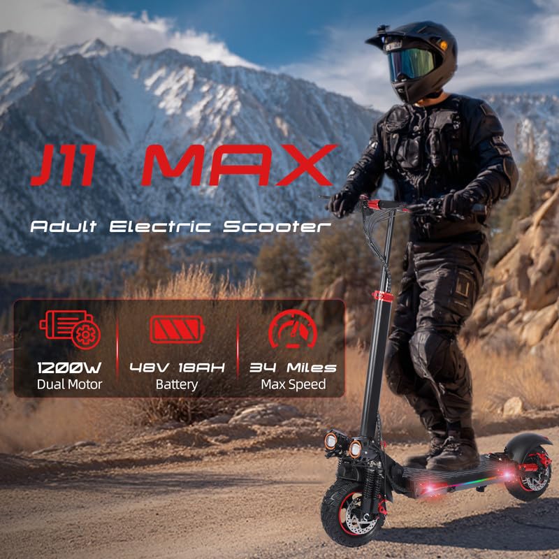 900W to 1600W 48V 18ah Folding Electric Scooter 11 Inch Tires H24677