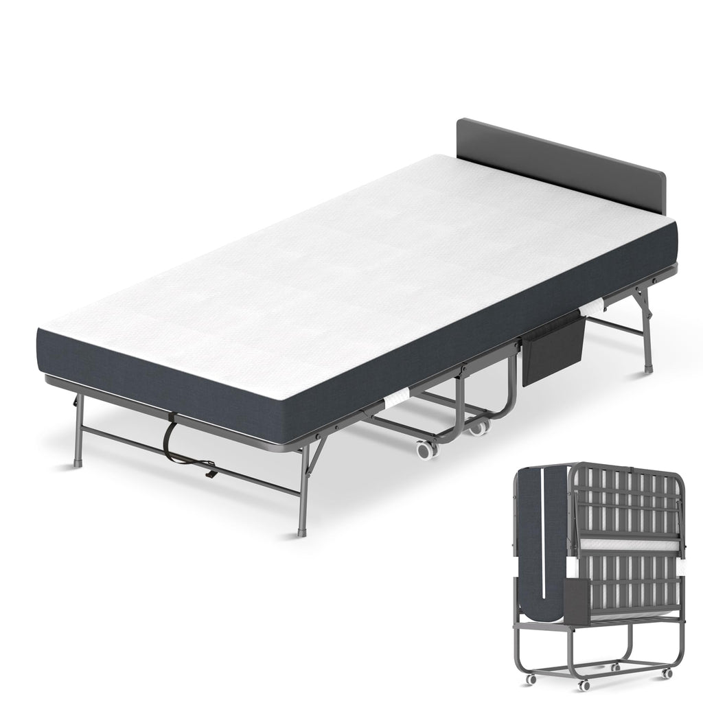 Folding Bed with Mattress & Headboard O443
