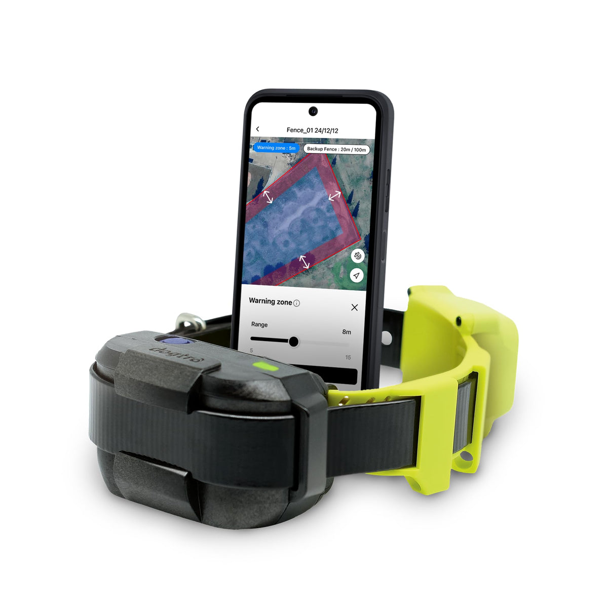 GPS Wireless Dog Fence with App IPX9K Waterproof Rechargeable Collar I8724