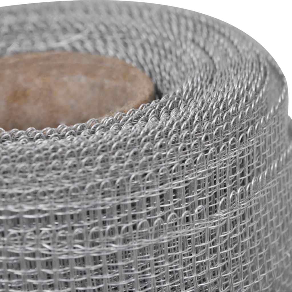 Aluminum Mesh Screen 39.4x196.9 Inch Silver O164186