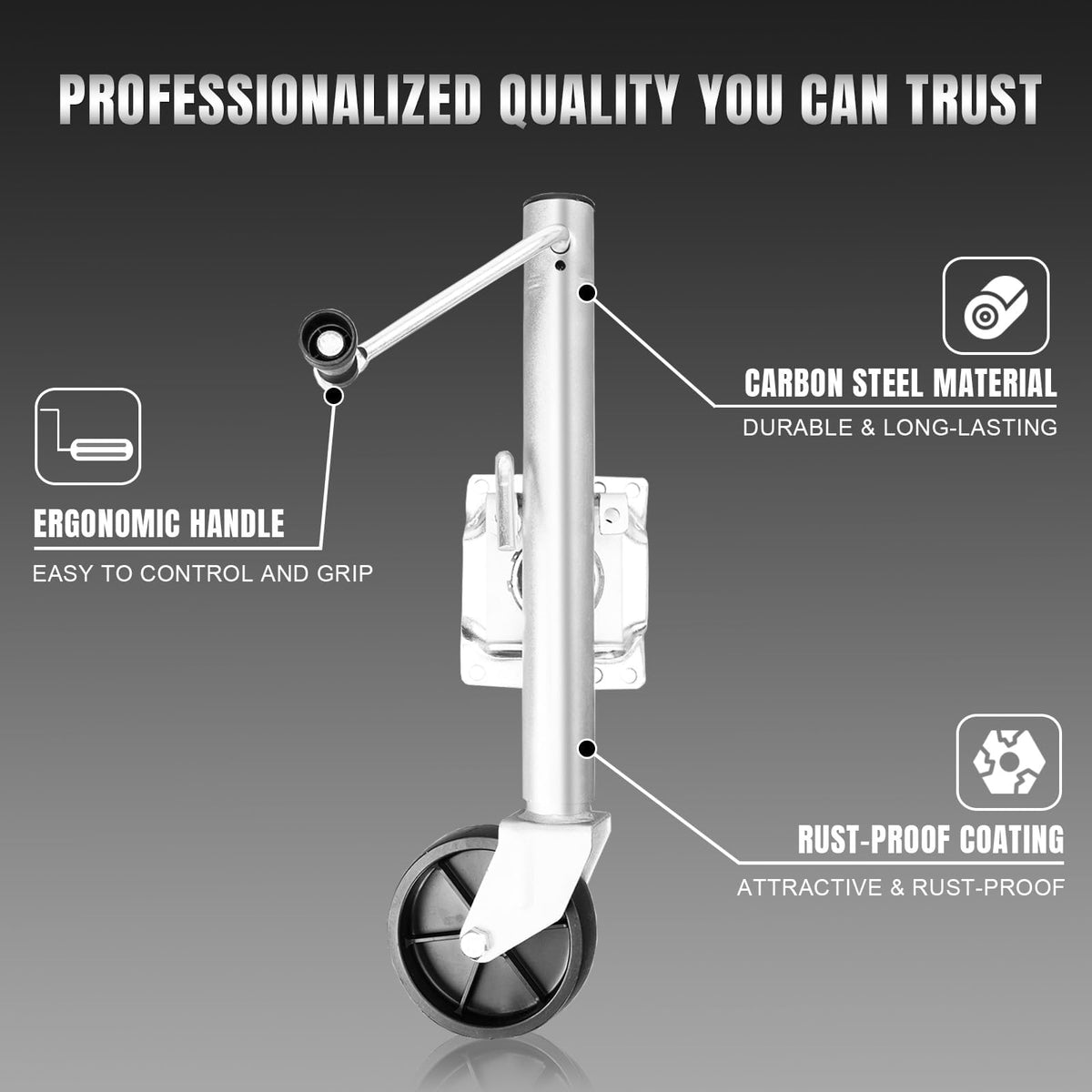 1000 lbs Trailer Jack with Wheel T62220