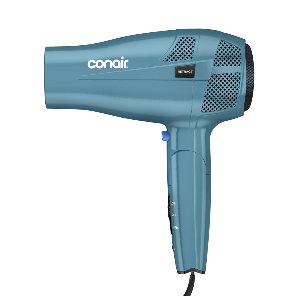 Blue 1875W Dual Voltage Folding Travel Hair Dryer D553975