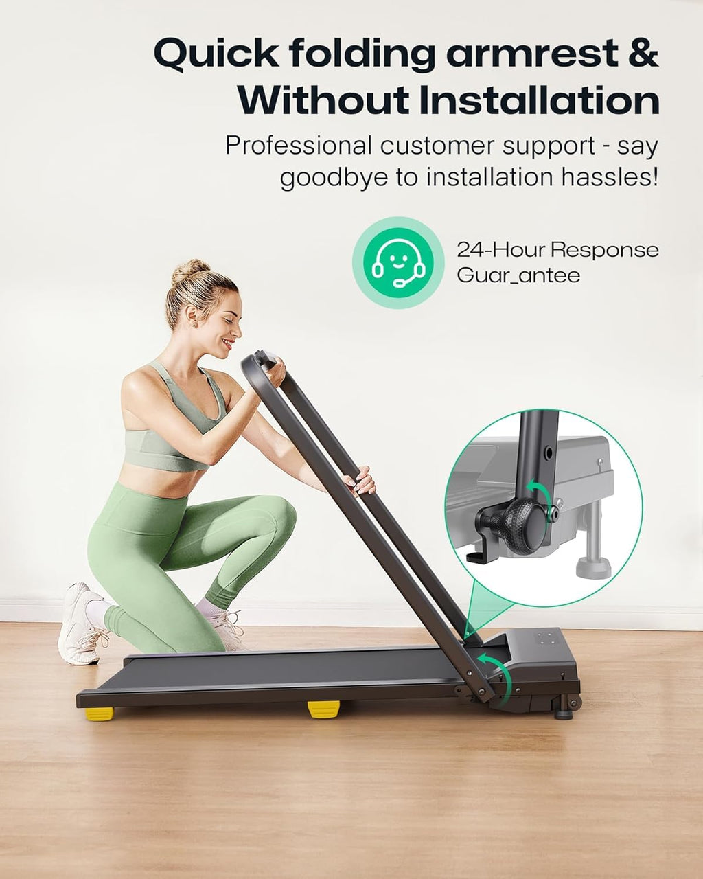 2.5HP Portable Walking Treadmill with Incline K261578