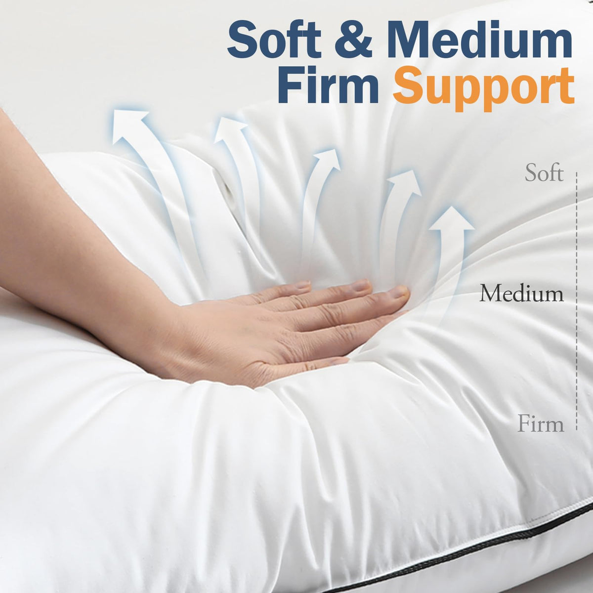 King Size Goose Feather Down Pillows Set of 2 X820