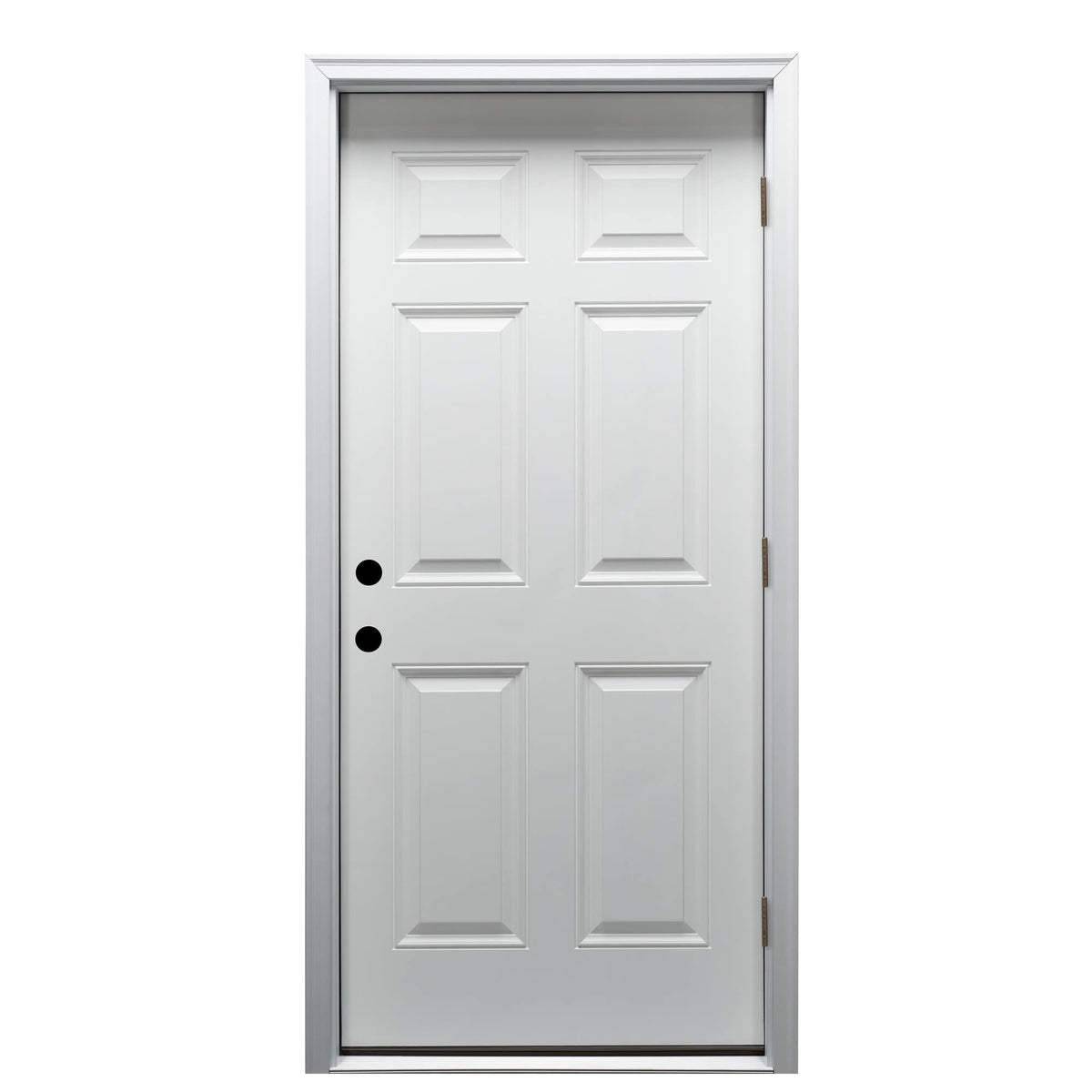 Steel Primed Left Hand Outswing Prehung Front Door 6-Panel 32'' x 80" Q235