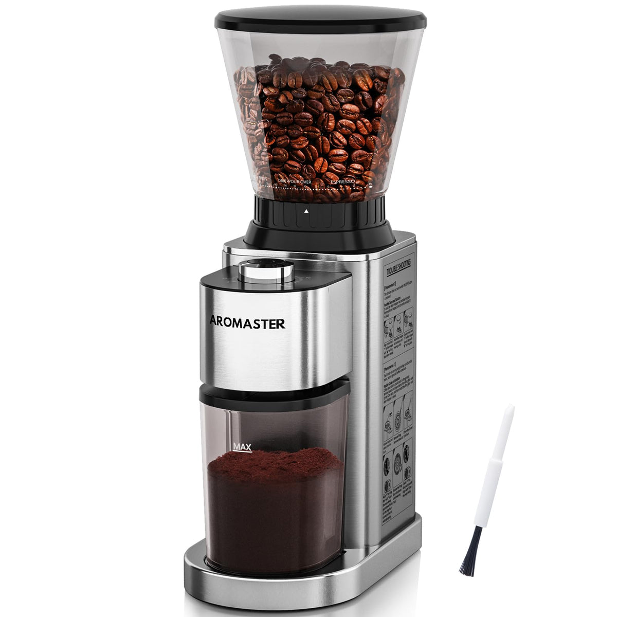 Conical Coffee Bean Grinder, 48 Settings, Anti-Static K312