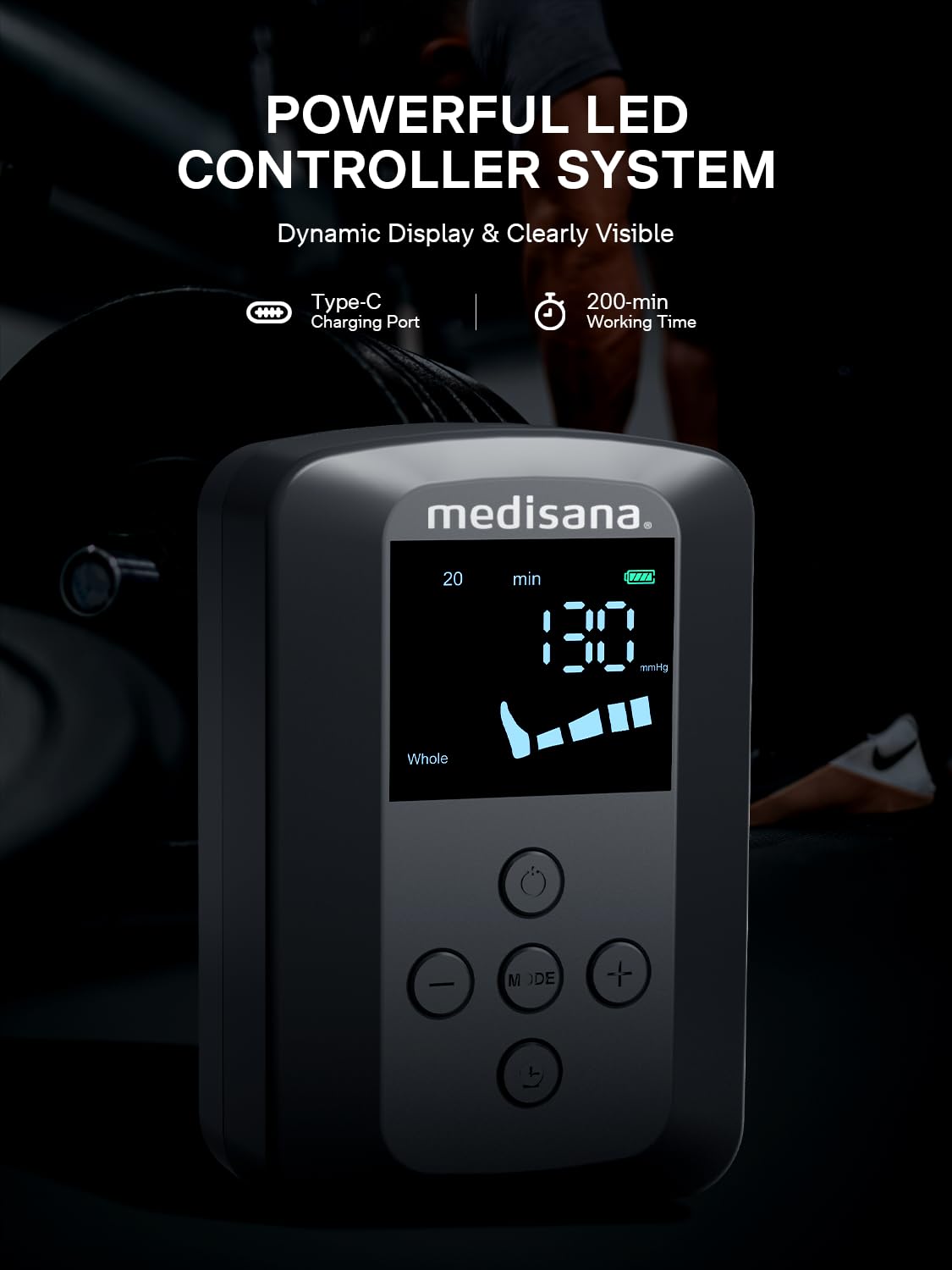 Cordless Rechargeable Air Pressure Leg Compression Boot J363