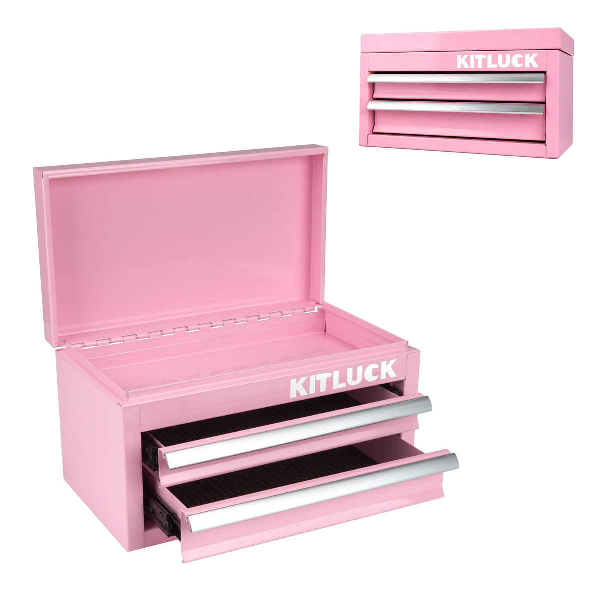 Pink 2-Drawer Metal Tool Box W322