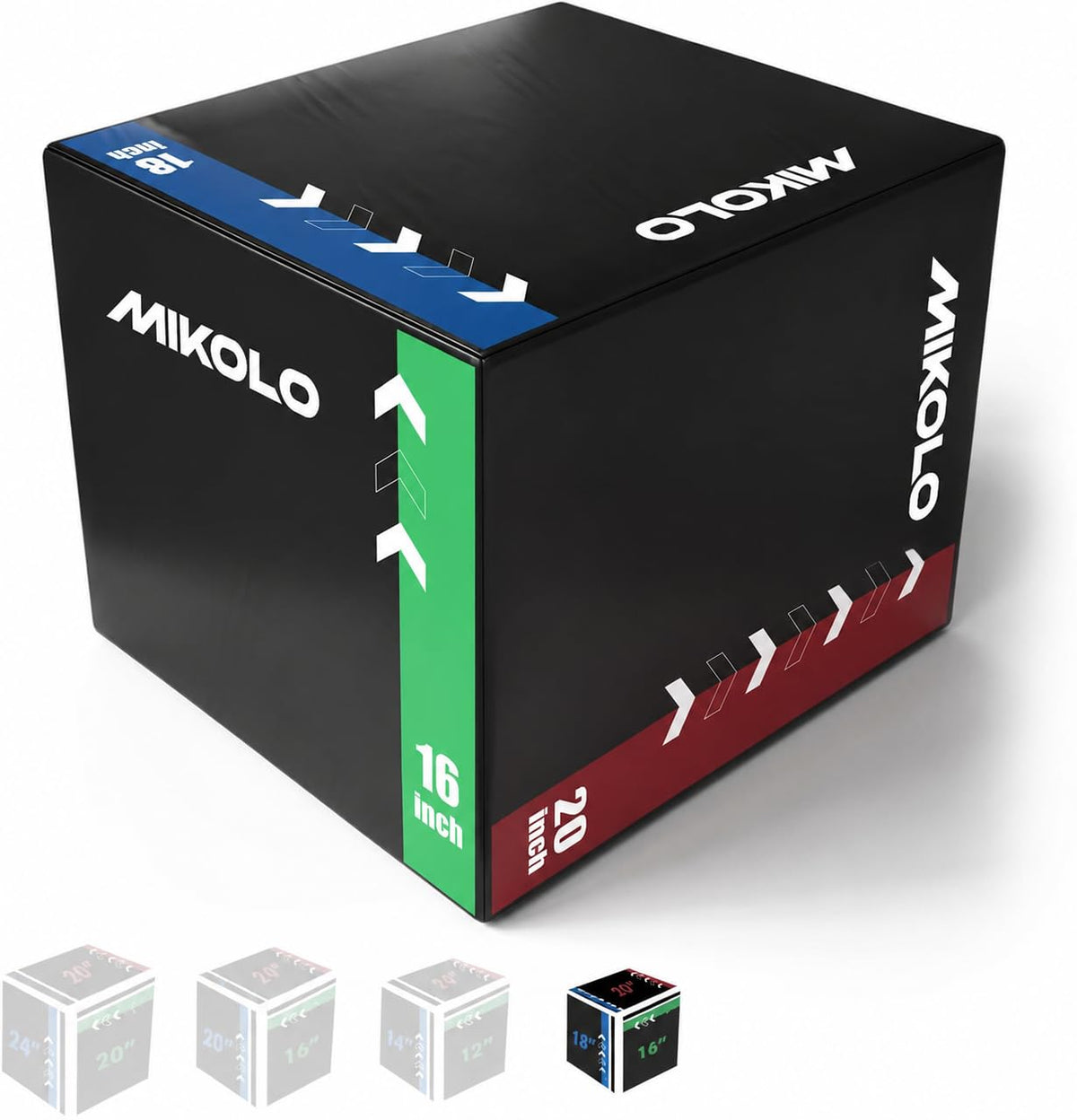 3-in-1 Foam Plyometric Box with Wood Core S360