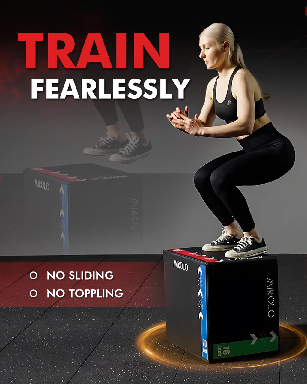 3-in-1 Foam Plyometric Box with Wood Core S360