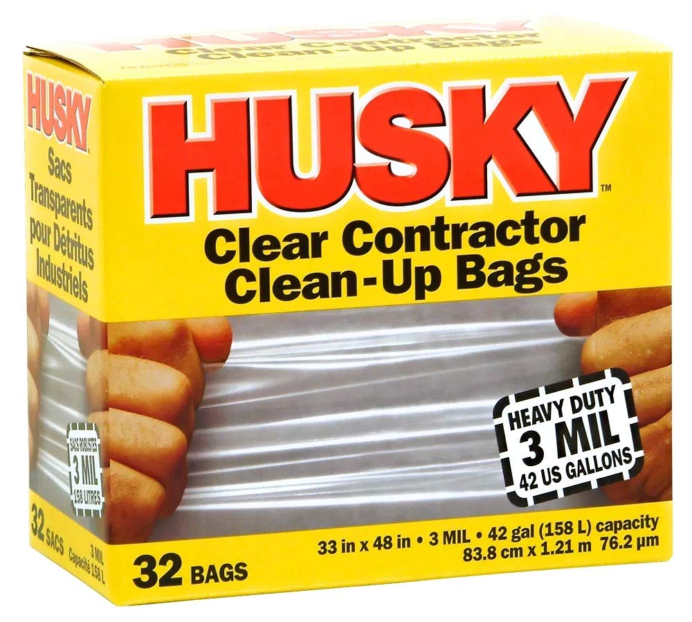 Heavy Duty Polyethylene Trash Bag 42 gal Clear T38365