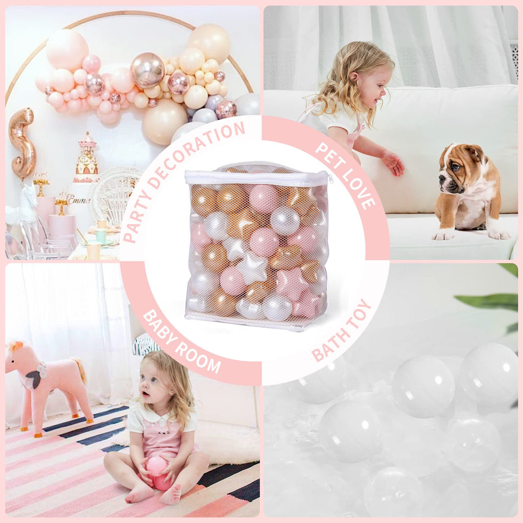 50 100 200 Count Star Ball Pit Balls Non-Toxic Plastic U62990