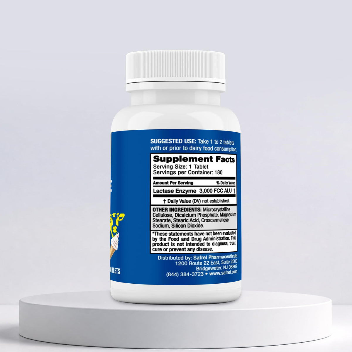 Unflavored Lactase Enzyme Tablets 180 Ct B73510