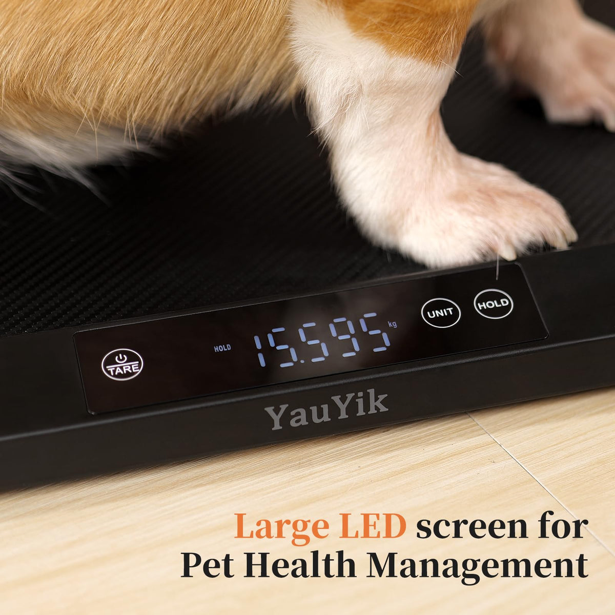 Digital Pet Scale with Non-Slip Mat, Up to 88lb, Black K351891