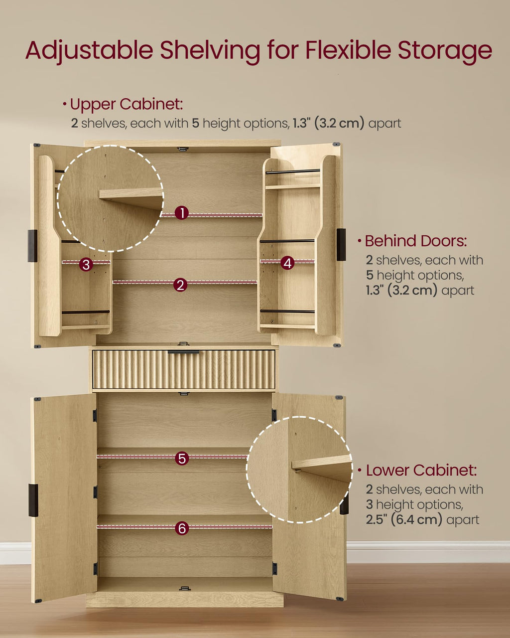 Freestanding Tall Cabinet with Drawer X178886