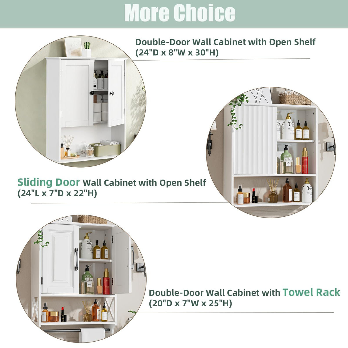 30" x 24" White Wooden Bathroom Wall Cabinet S683937