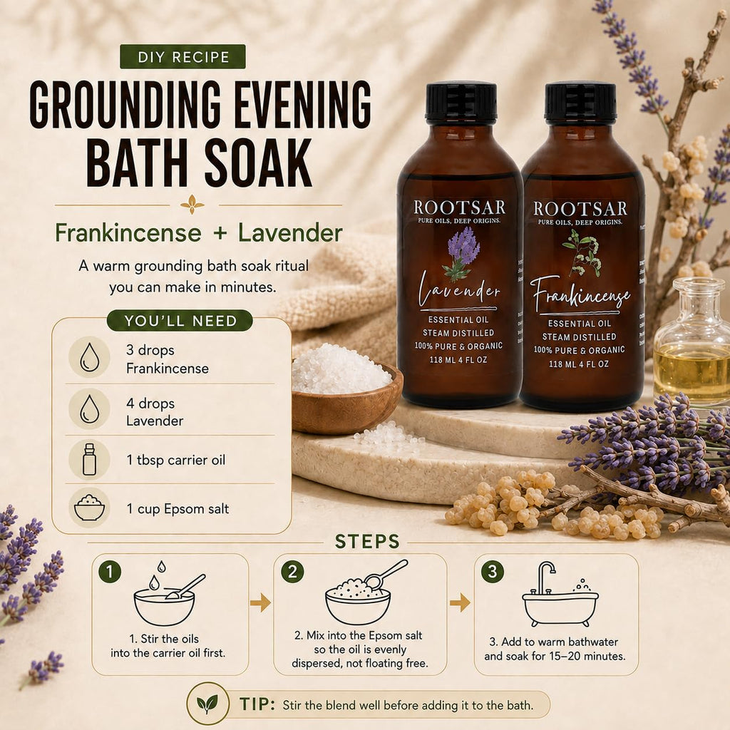 2 Pack Frankincense and Lavender Essential Oils 4 Fl Oz D6257