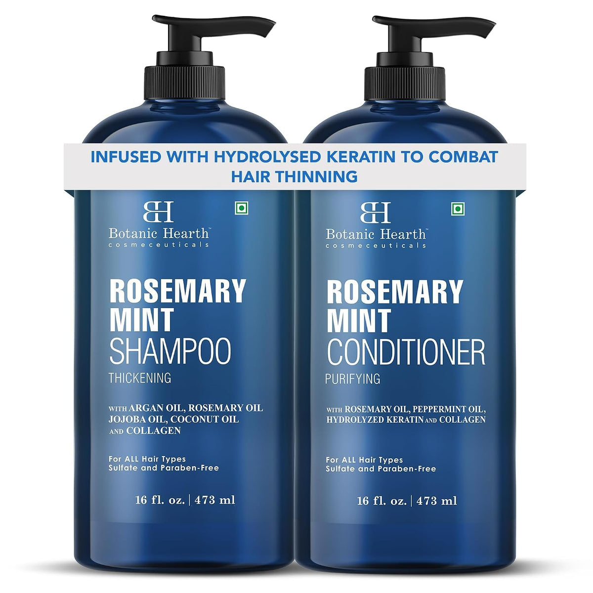 Rosemary Mint Shampoo and Conditioner Set 16 fl oz Y76619