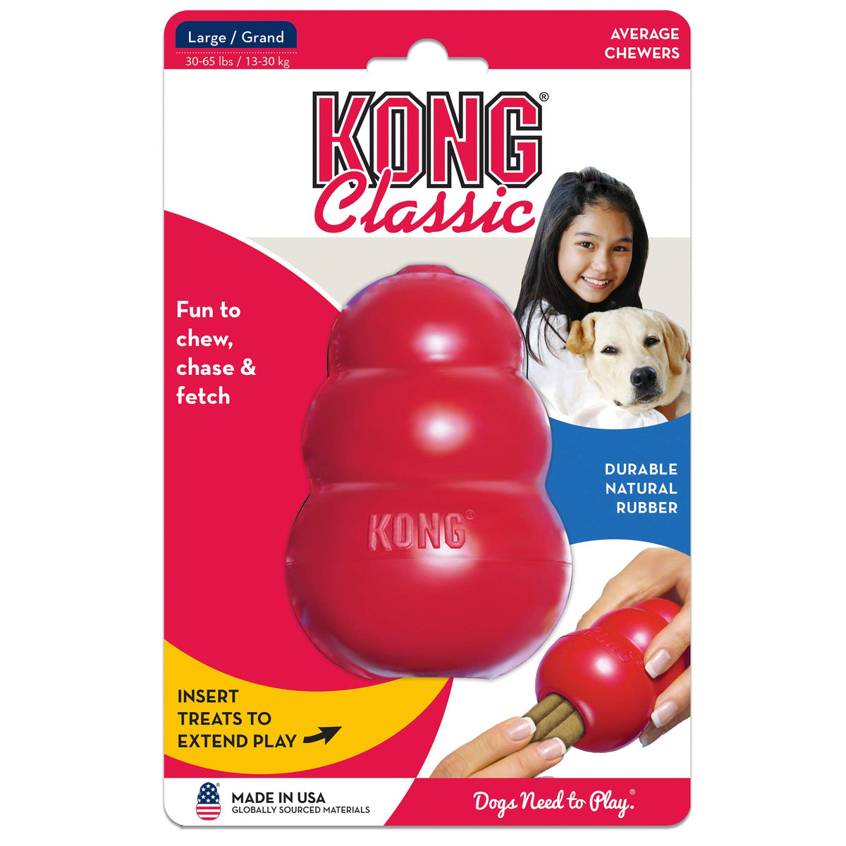 Classic Stuffable Natural Rubber Dog Toy U391063