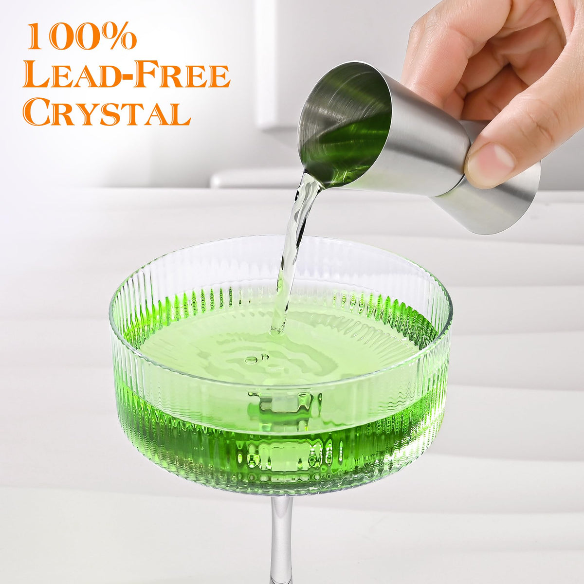 Ribbed Coupe Glasses Set of 6 M282656