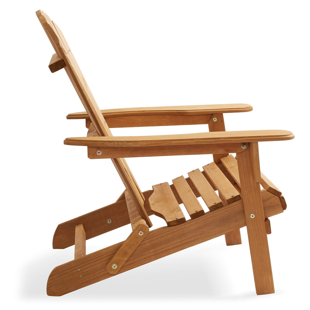 Folding Adirondack Chair Cedar Wood Outdoor Lounge Chair U256