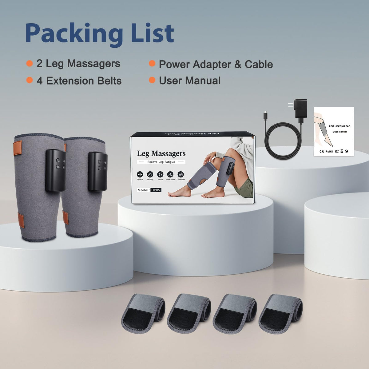 Cordless Air Compression Leg Massagers G76691