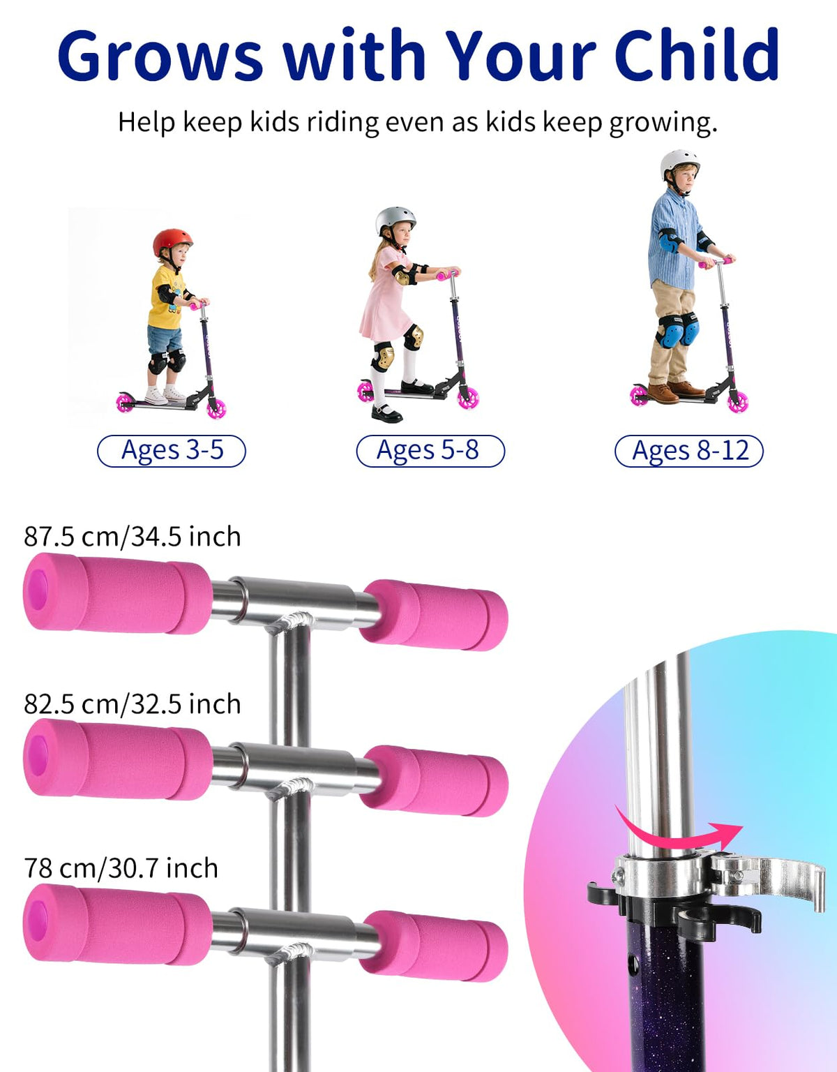 2 Wheel Folding Kick Scooter with Light Up Wheels E299
