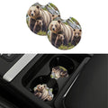 Black Drink Coasters with Metal Holder Set of 2 T39598