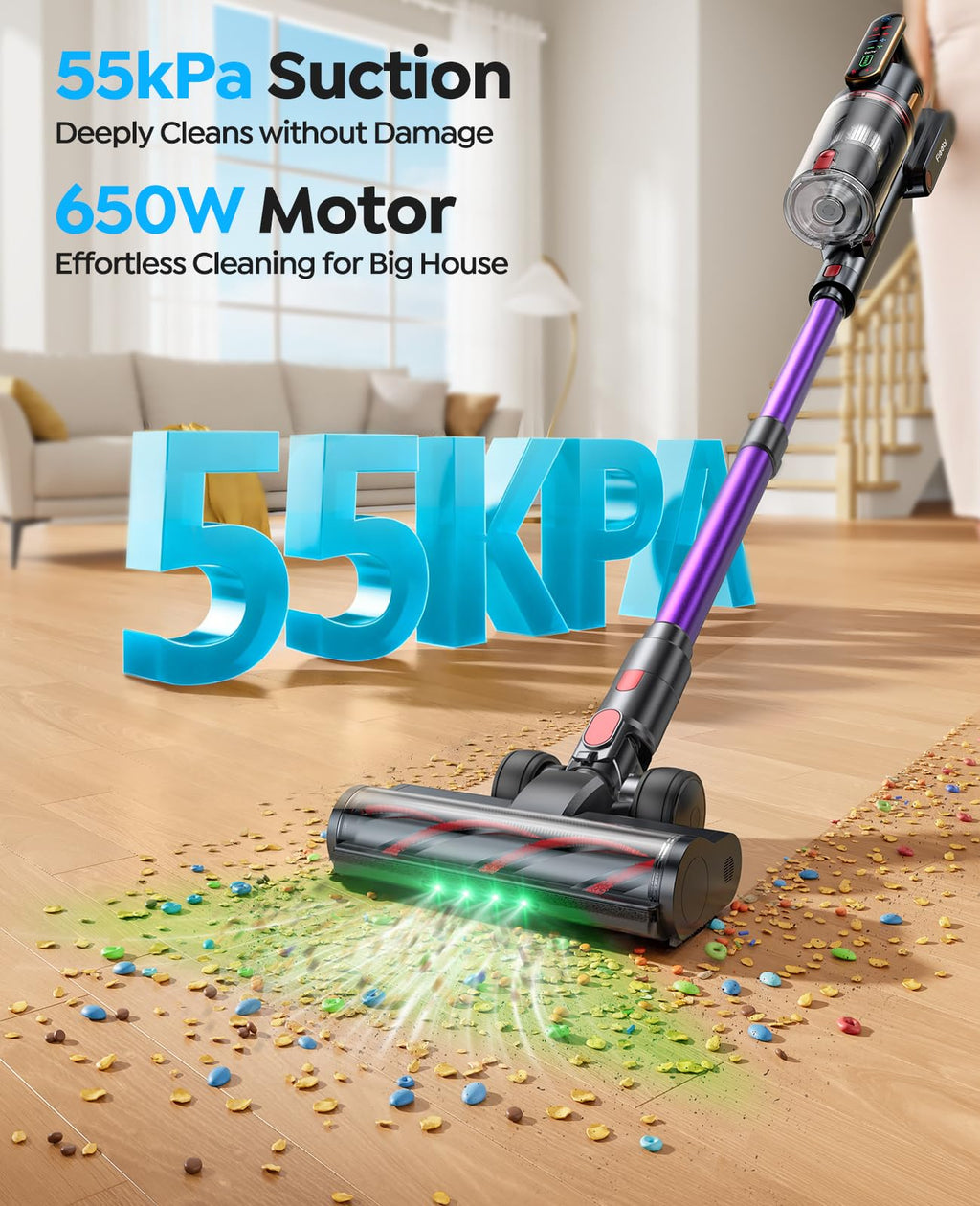 Cordless Stick Vacuum Cleaner 55KPa 650W F497